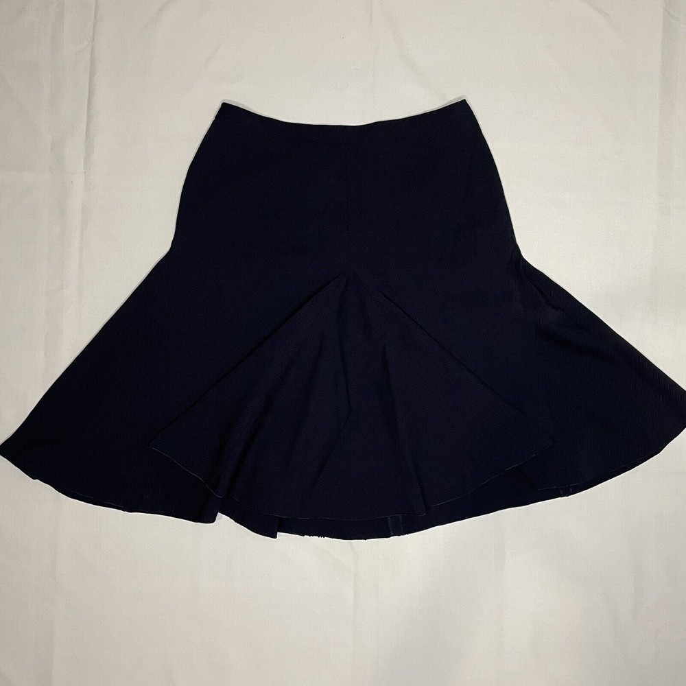 Moschino Cheap and Chic Black Pinstripe Skirt Size 29 Lined